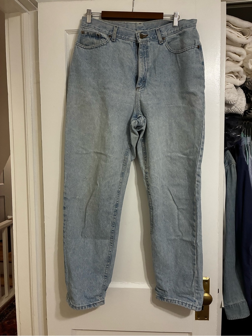LLBean Light Wash High-Rise Straight Leg Jeans